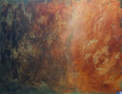 Wasantha Gunasinghe "On The Mars" Oil/Acrylic $1,800