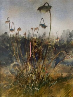 Joan Boryta "Fading Light With Sunflowers"