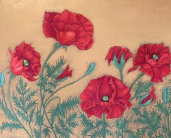 Irene Williams "Red Peonies" $300