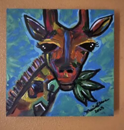 Maria Elena Arredondo "Joyful Giraffe" $70