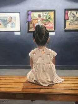 Anthony Podue "Ayla At The Muzeo" Acyrlic