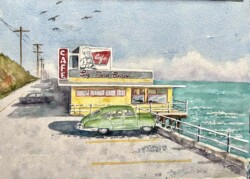 Sandy Winkler "Big Rock Beach Cafe, Malibu"