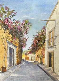 Sandy Winkler "Bougainvillea in San Miguel de Allende"