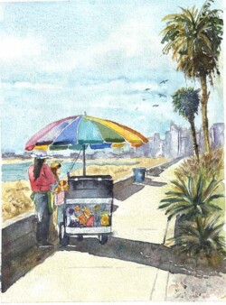 Sandy Winkler "Frutas Cart & Daughter"