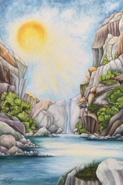 Irene Williams "Sunny Waterfall"