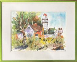 Alice Sioson "Long-Beach-Cottage" Watercolor
