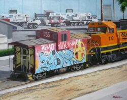 Anthony Podue "Tagged-Caboose" Acrylic