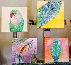 Janelle Janovich "Ms.-Kiwi-Paintings-Set" Acrylic