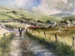 Joan Boryta "Sunday Afternoon" Watercolor