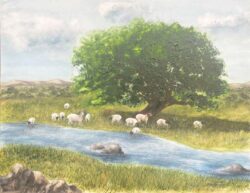 Kathleen Smalley "Green-Pastures-and-Quiet-Waters" Watercolor