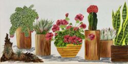 Kathleen Smalley "Succulent Garden" Watercolor