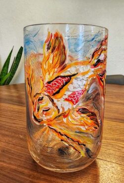 Janelle Janovich "Koi Fish Vase" 3D