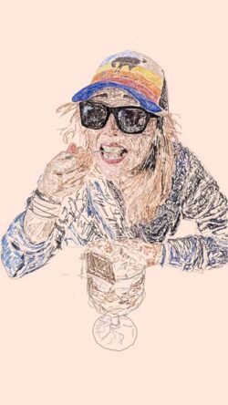 Lauri Moyle "Woman and Her Ice Cream" Digital Image