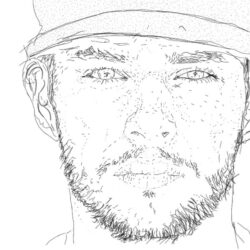 Lauri Moyle "Young Man Impression B/W" Digital Image