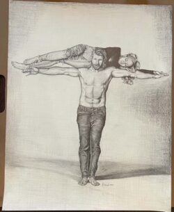 Sandra Course "Two Souls Who Love Making Art" Pencil