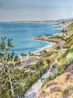 Sandy Winkler "Pacific Palisades" Watercolor