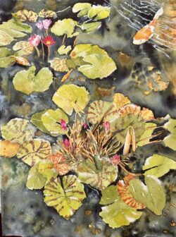 Sandy Winkler "Waterlilies" Watercolor