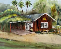 Alix Sullivan "Out Building" Watercolor