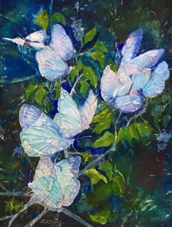 Carrol Wolf "Butterfly Ballet" Mixed Media