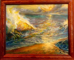 Pat Edep "Pacific Golden Sunset" Oil