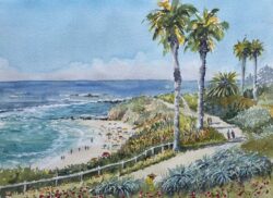Sandy Winkler "Beachpath, the Montage" Watercolor
