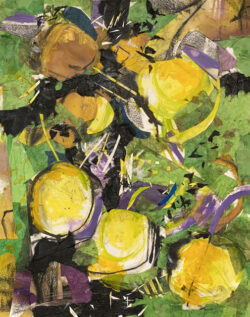 Carol Taylor "Valencia Orange Abstract" Mixed-Media