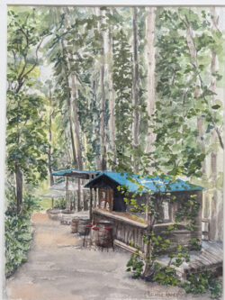 Claudia Kaneshiro "Kaub, Germany" Watercolor