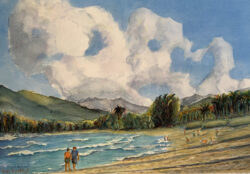 Hedi Roethel "After the Storm (Kailua)" watercolor