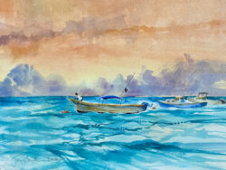 Joan Boryta "Twilight Sky" Watercolor