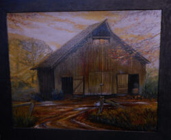 Pat Edep "Oregon Barn 2" Oil