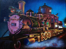 Susan Rapske "Rio Grande 340 at night" oil