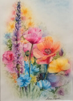 Susan Rapske "Wildflowers" Watercolor